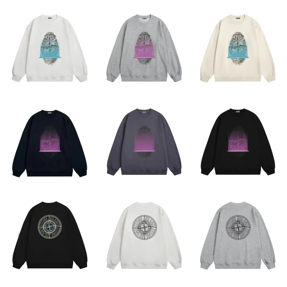 Ver las 4 fotos Stone Island Compass Logo Sweatshirt - White