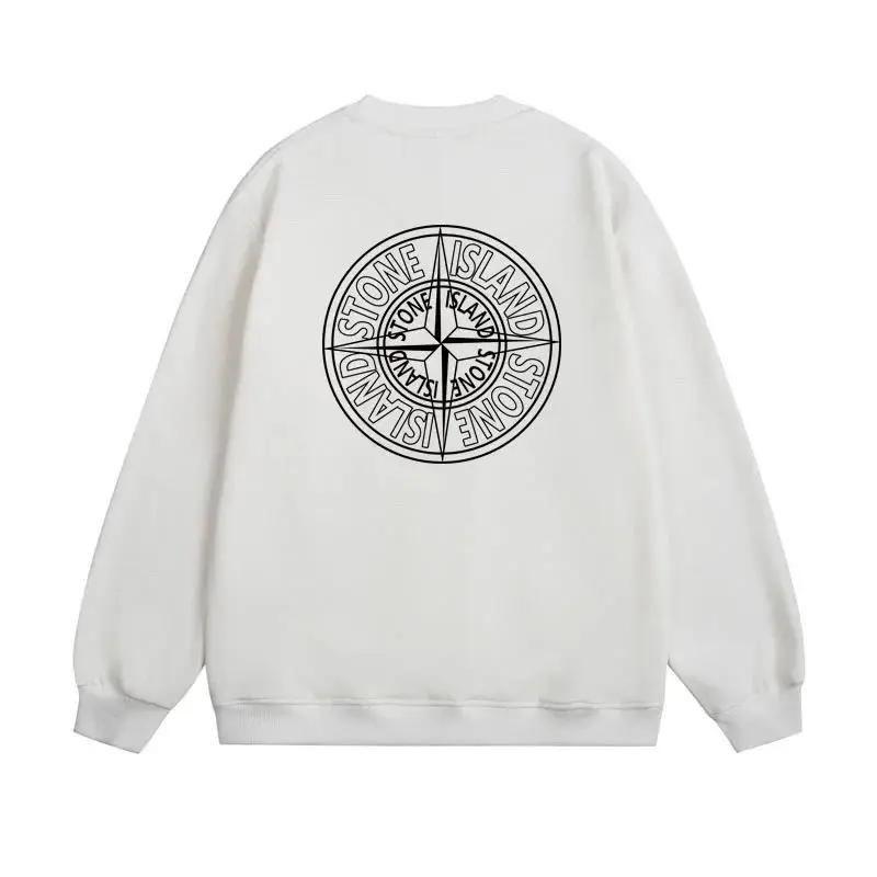 Stone Island Compass Logo Sweatshirt - White vista 2
