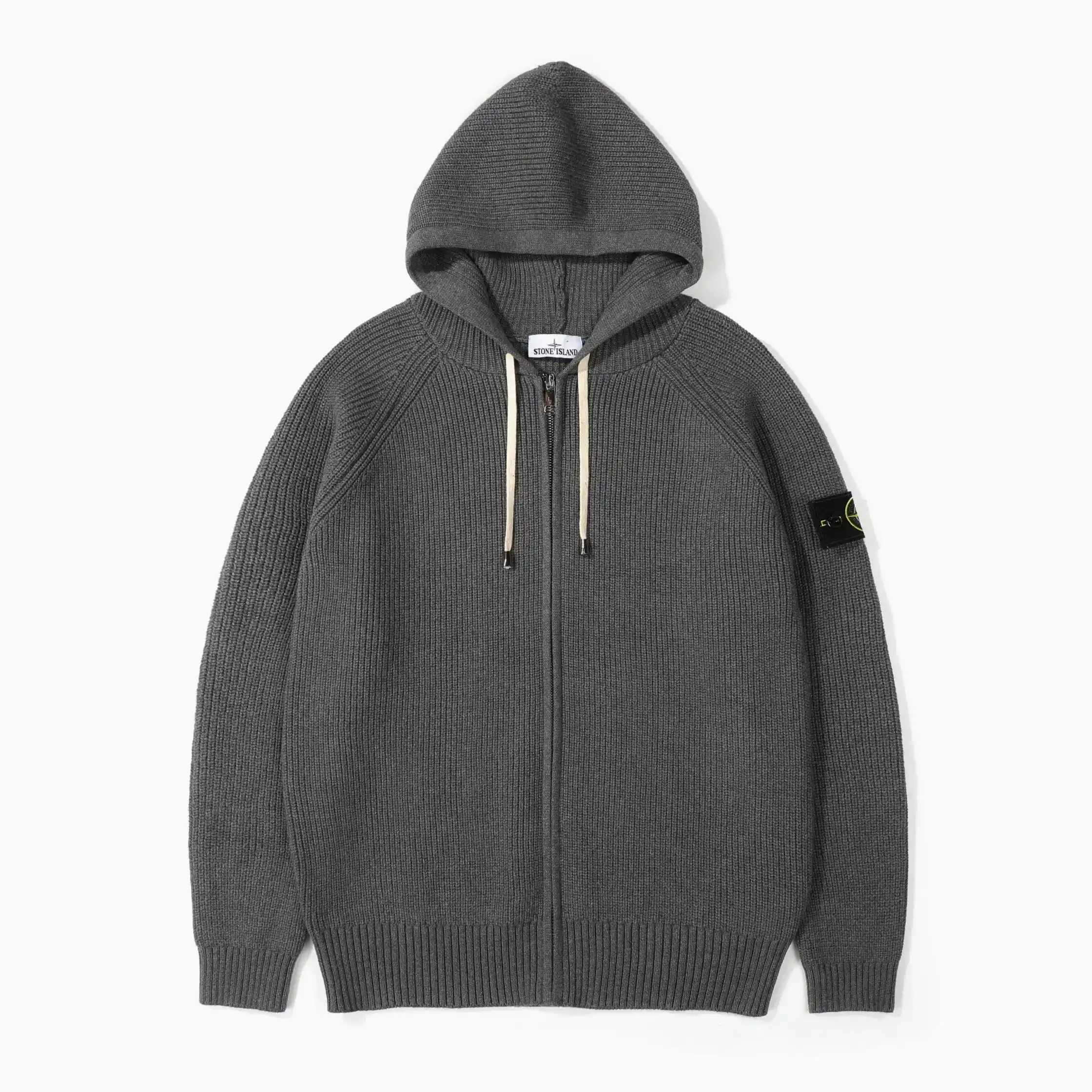 Stone Island Grey knitted cardigan 7520856902 vista 2