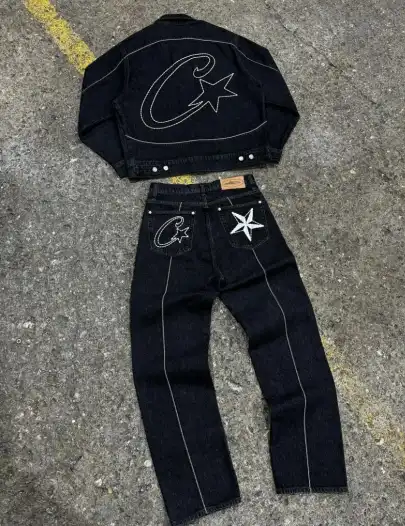 Corteiz C-Star Denim Jacket & Jeans Set [39 styles] vista 3