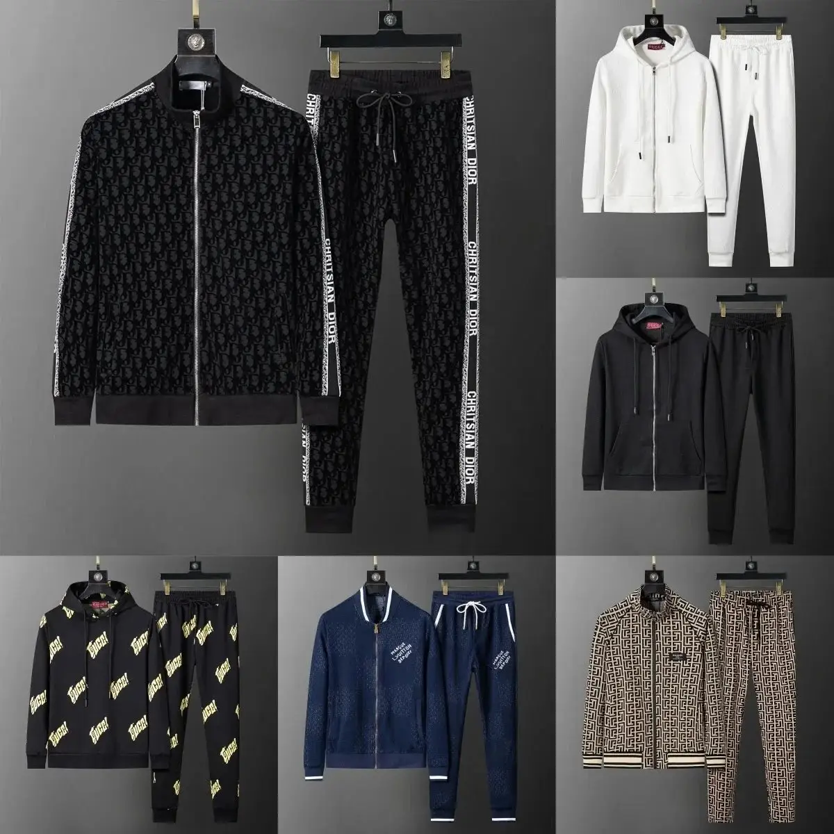 Ver las 4 fotos Gucci GG Supreme Hoodie & Jogger Set #Gucci_Sou #Suit_Sou