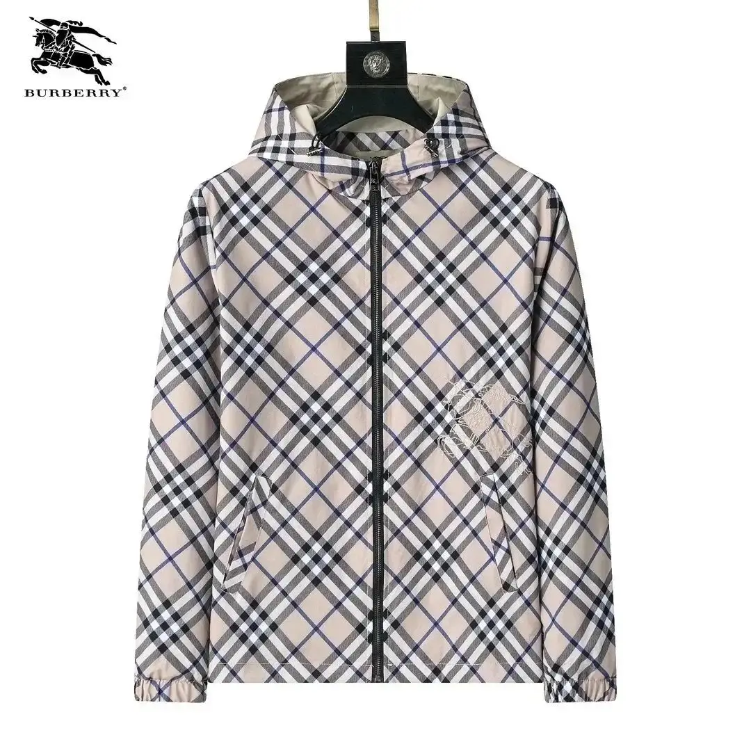 Burberry Check Print Hooded Jacket [38+ colors] vista 3