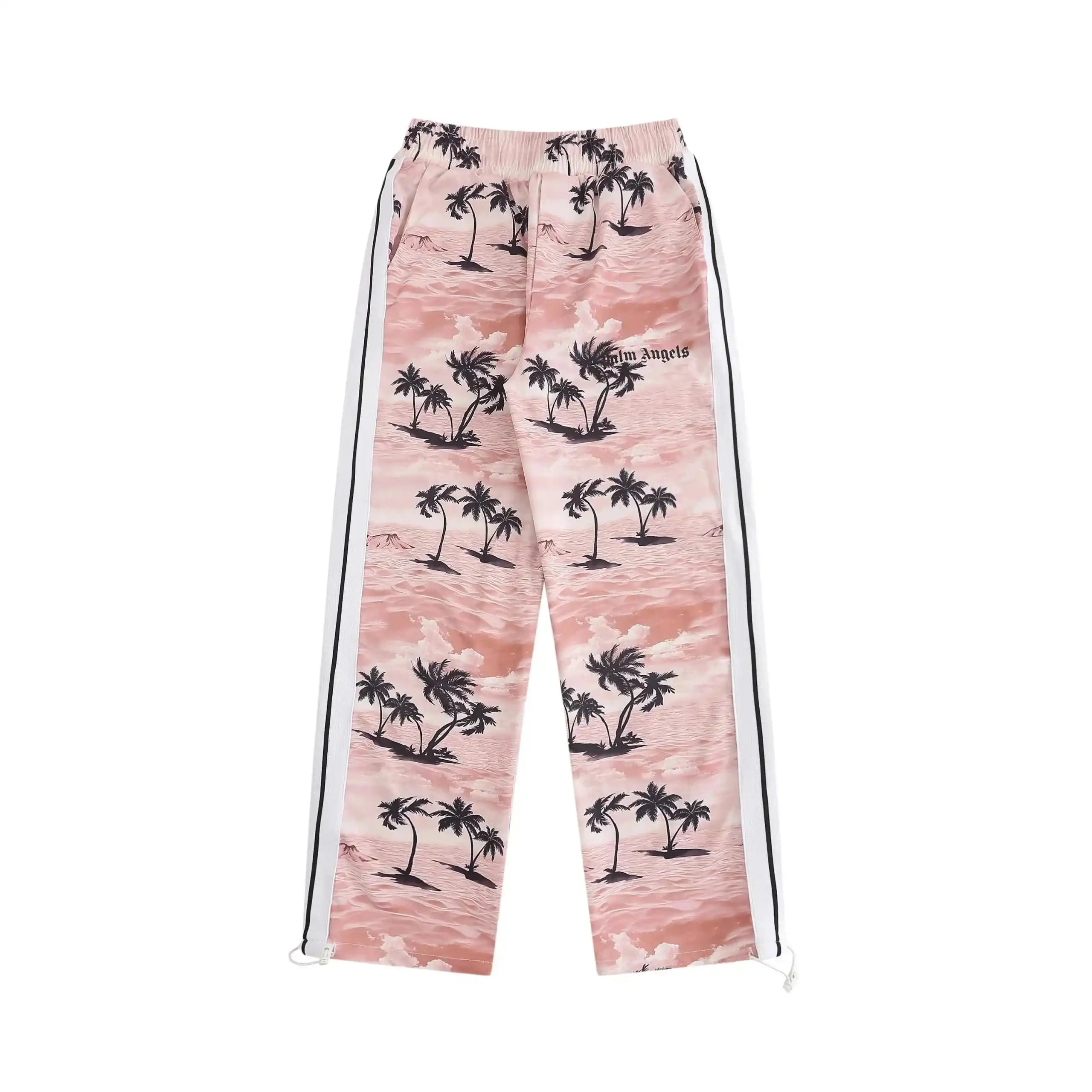 MONCLER GENIUS PALM ANGELS Fleece-knit Sweatpants with Wings Patches vista 3