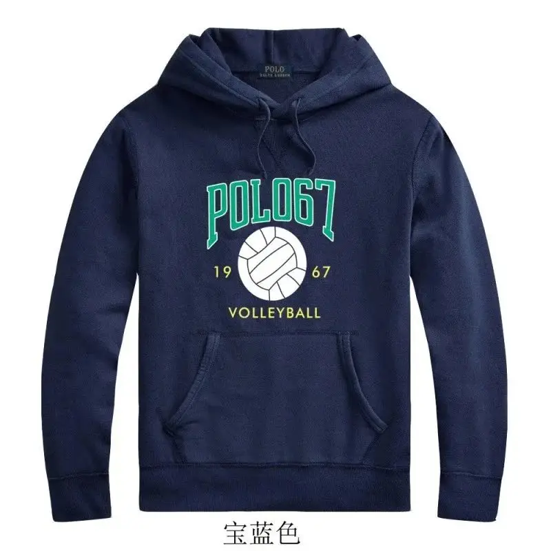 Polo Ralph Lauren Men's Navy Blue Hoodie with Volleyball Graphic - Polo67 vista 4