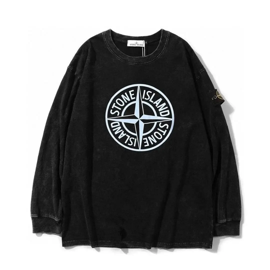 Ver las 4 fotos Stone Island Men's Brown Crewneck Sweatshirt with Logo Print